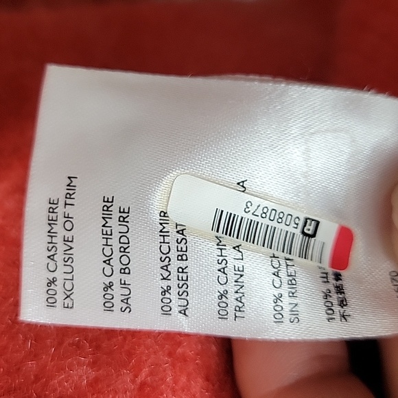 Women's Free People 100% cashmere orange sweater size large - Picture 8 of 9